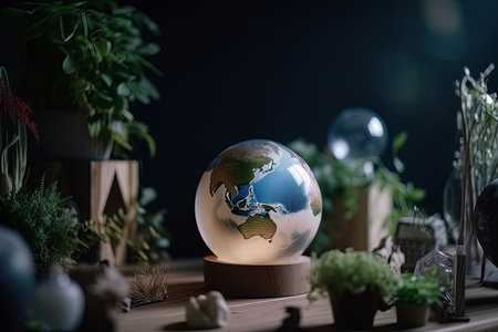 Earth Day Concept. Illustration AI Generativeの素材