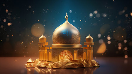 islamic holiday background. Illustration Generative AIの素材