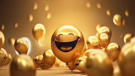 World laughter day background. Illustration Generative AIの素材