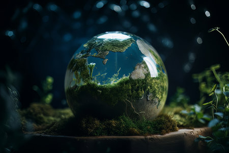 Earth Day Concept. Illustration AI Generativeの素材