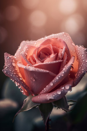 rose flower phone wallpaper. Illustration Generative AIの素材