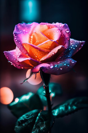 rose flower phone wallpaper. Illustration Generative AIの素材