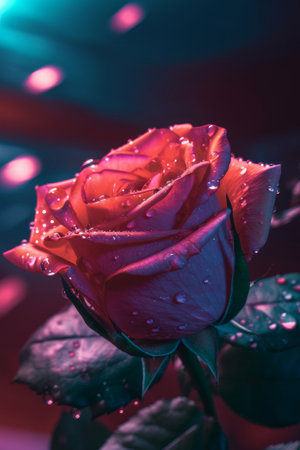 rose flower phone wallpaper. Illustration Generative AIの素材