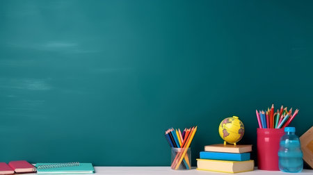 back to school background. Illustration Generative AIの素材