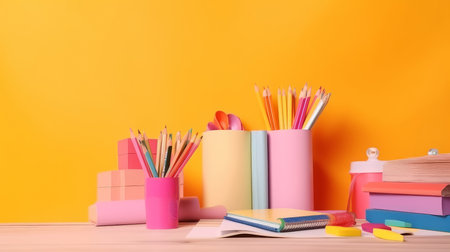 back to school background. Illustration Generative AIの素材