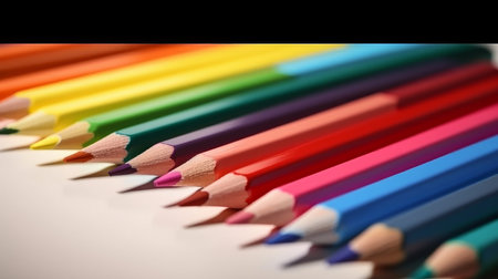 colorful pencils. Illustration Generative AIの素材