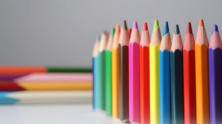 colorful pencils. Illustration Generative AIの素材