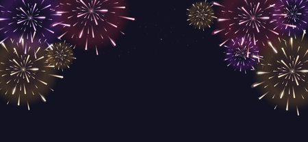 Holiday Firework background. Vector Illustration EPS10のイラスト素材