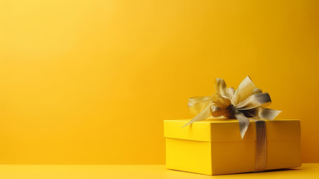 Holiday Background with Gift Box. Illustration Generative AIの素材