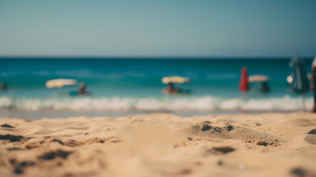 summer beach background. Illustration Generative AIの素材