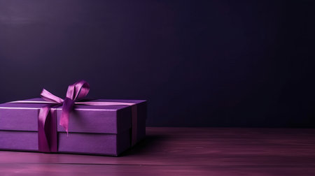 Holiday Background with Gift Box. Illustration Generative AIの素材