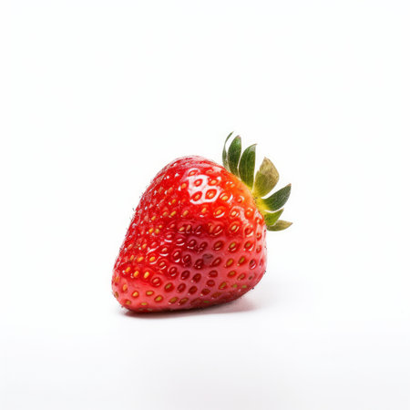 Red sweet strawberry isolated. Illustration Generative AIの素材