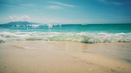 summer beach background. Illustration Generative AIの素材