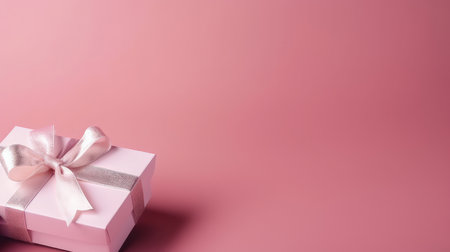 Holiday Background with Gift Box. Illustration Generative AIの素材