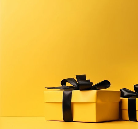 Holiday Background with Gift Box. Illustration Generative AIの素材