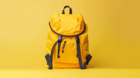 Yellow backpack. Illustration Generative AIの素材
