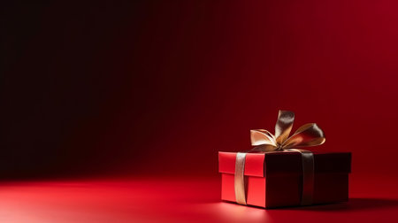 Holiday Background with Gift Box. Illustration Generative AIの素材
