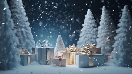 Christmas background. Illustration Generative AIの素材