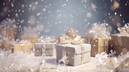 Christmas background. Illustration Generative AIの素材