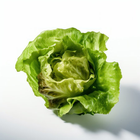 Green lettuce isolated. Illustration Generative AIの素材