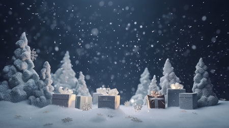 Christmas background. Illustration Generative AIの素材