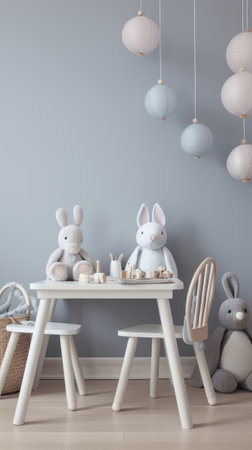 Cute kids room. Illustration Generative AIの素材