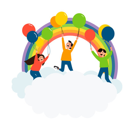 Happy Childrens Day Background. Vector Illustrationのイラスト素材