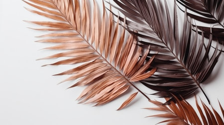 golden tropical leaves. Illustration Generative AIの素材