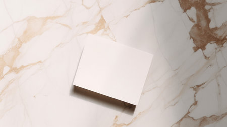Paper blank on marble background. Illustration Generative AIの素材
