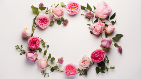 floral frame. Illustration Generative AIの素材