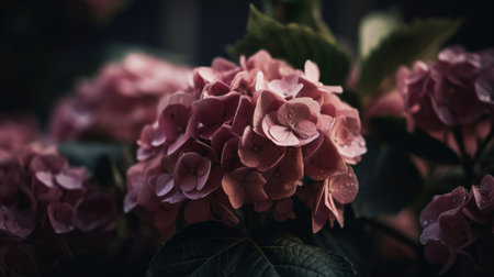 Hydrangea flower background. Illustration Generative AIの素材