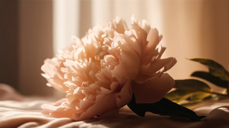 beautiful peony flower. Illustration Generative AIの素材