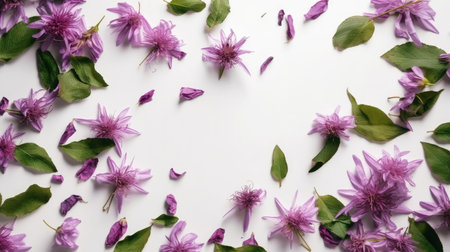 natural flower frame. Illustration Generative AIの素材