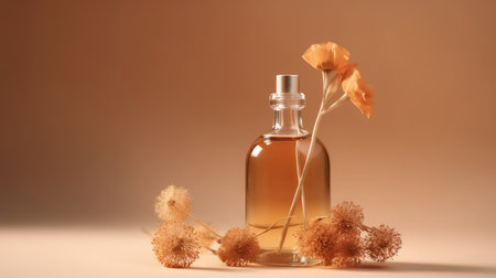 cosmetic serum bottle. Illustration Generative AIの素材