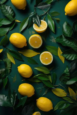 natural lemon background. Illustration Generative AIの素材