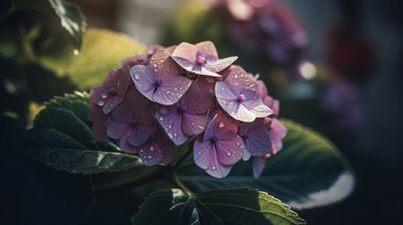 Hydrangea flower background. Illustration Generative AIの素材