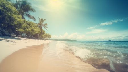summer tropical background. Illustration Generative AIの素材