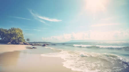 summer tropical background. Illustration Generative AIの素材