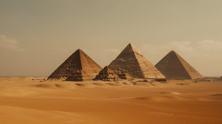 Egyptian pyramid background Illustration Generative AIの素材