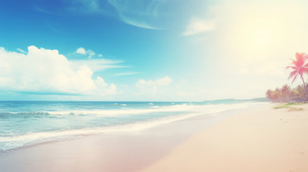summer tropical background. Illustration Generative AIの素材