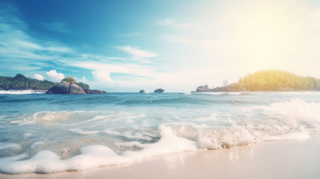 summer tropical background. Illustration Generative AIの素材