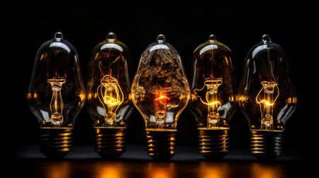 Light bulb idea concept. Illustration Generative AIの素材