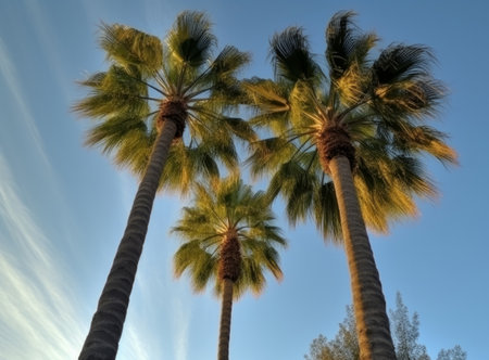 tropical palm background. Illustration Generative AIの素材