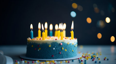 birthday cake background. Illustration Generative AIの素材