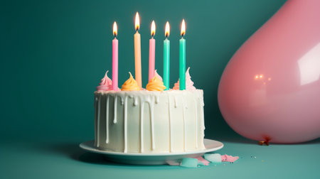 birthday cake. Illustration Generative AIの素材