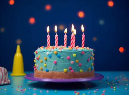 birthday cake. Illustration Generative AIの素材