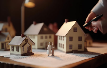 real estate background. Illustration Generative AIの素材
