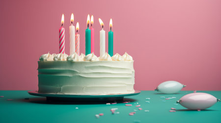 birthday cake. Illustration Generative AIの素材