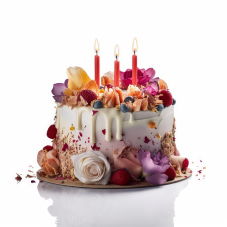 birthday cake. Illustration Generative AIの素材