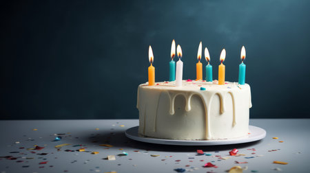 birthday cake. Illustration Generative AIの素材